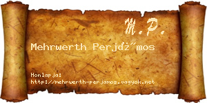Mehrwerth Perjámos névjegykártya